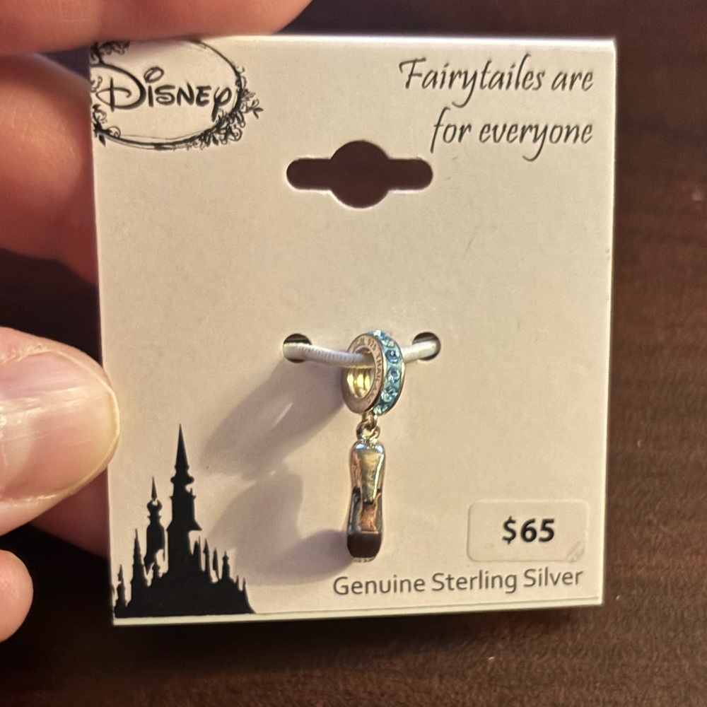 Disney Sterling Silver Cinderella Shoe Charm